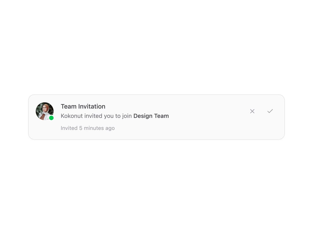 Team Invitation preview