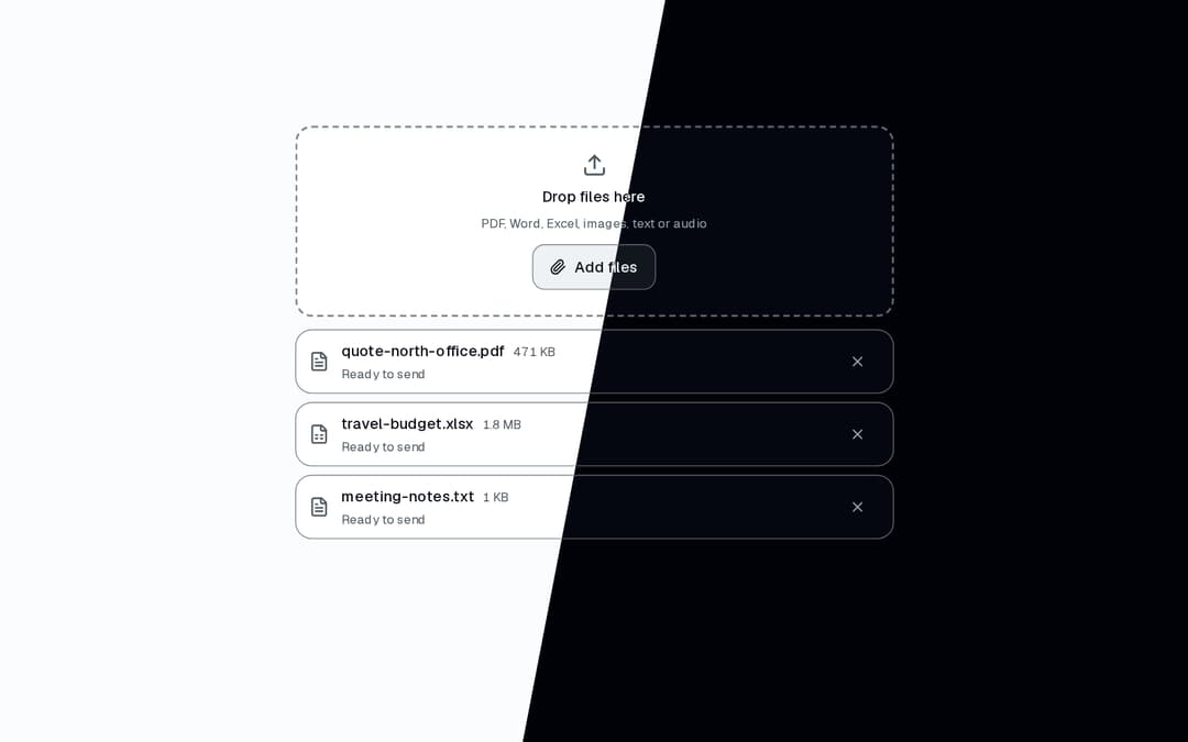 Attachments Tray preview