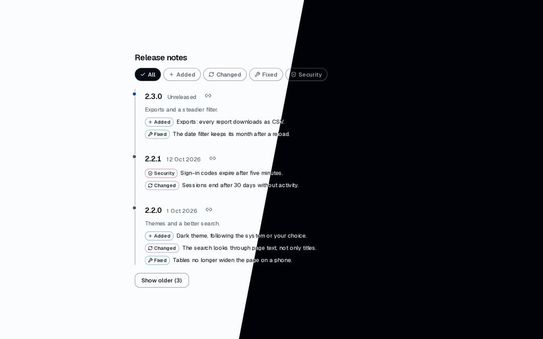 Release Notes preview