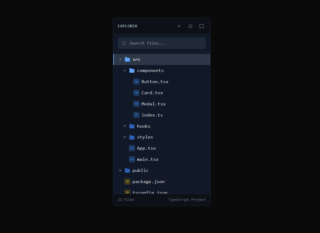 File Tree preview