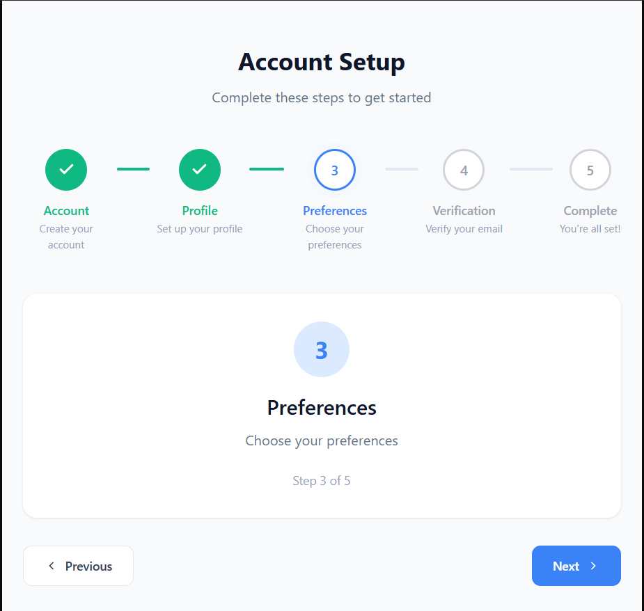 Multi Step Progress preview
