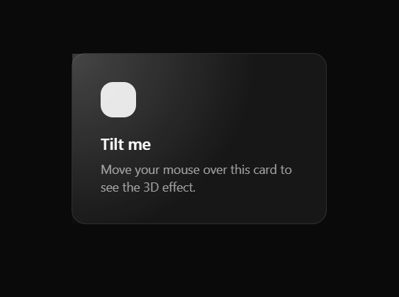 Tilt Card preview