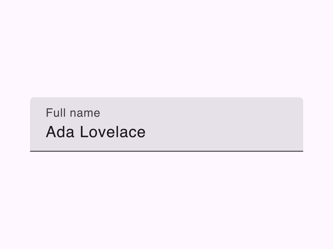 Material Text Field preview
