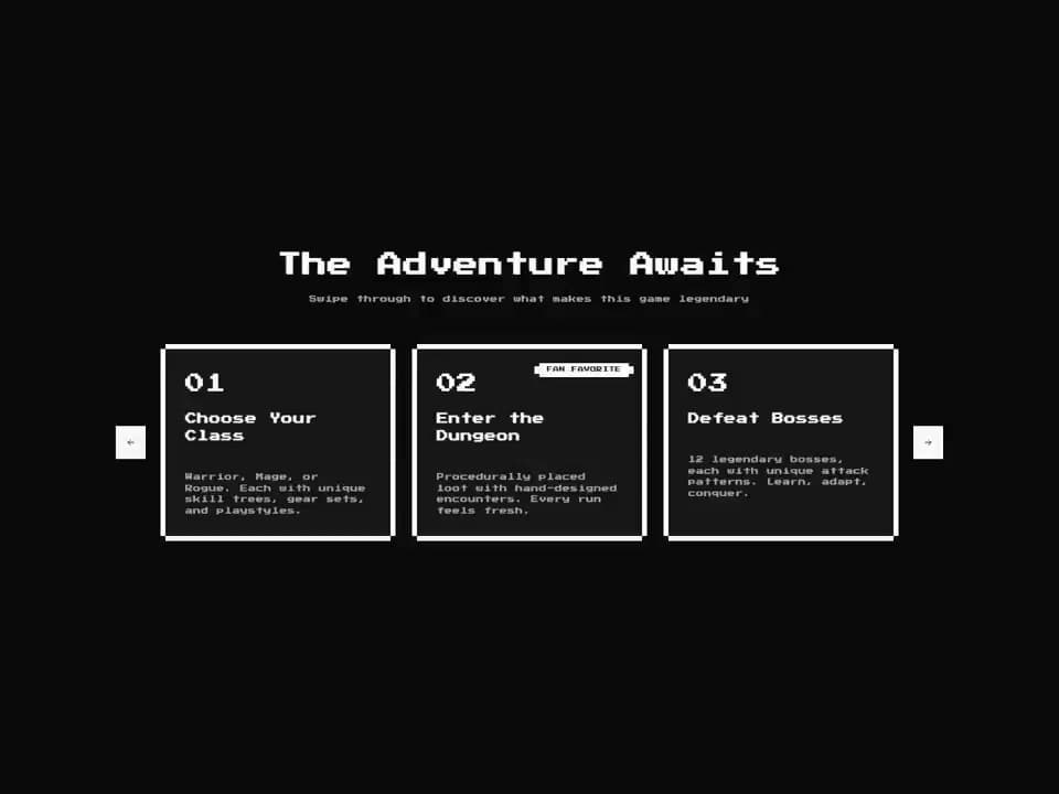 8bit Feature — Carousel preview