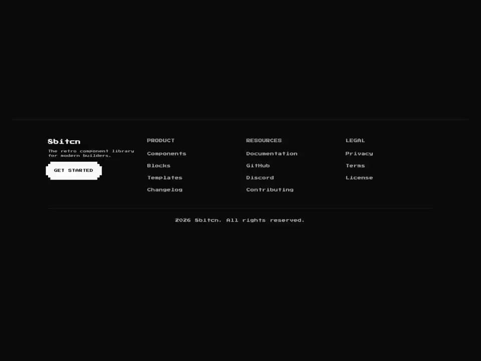 8bit Footer preview