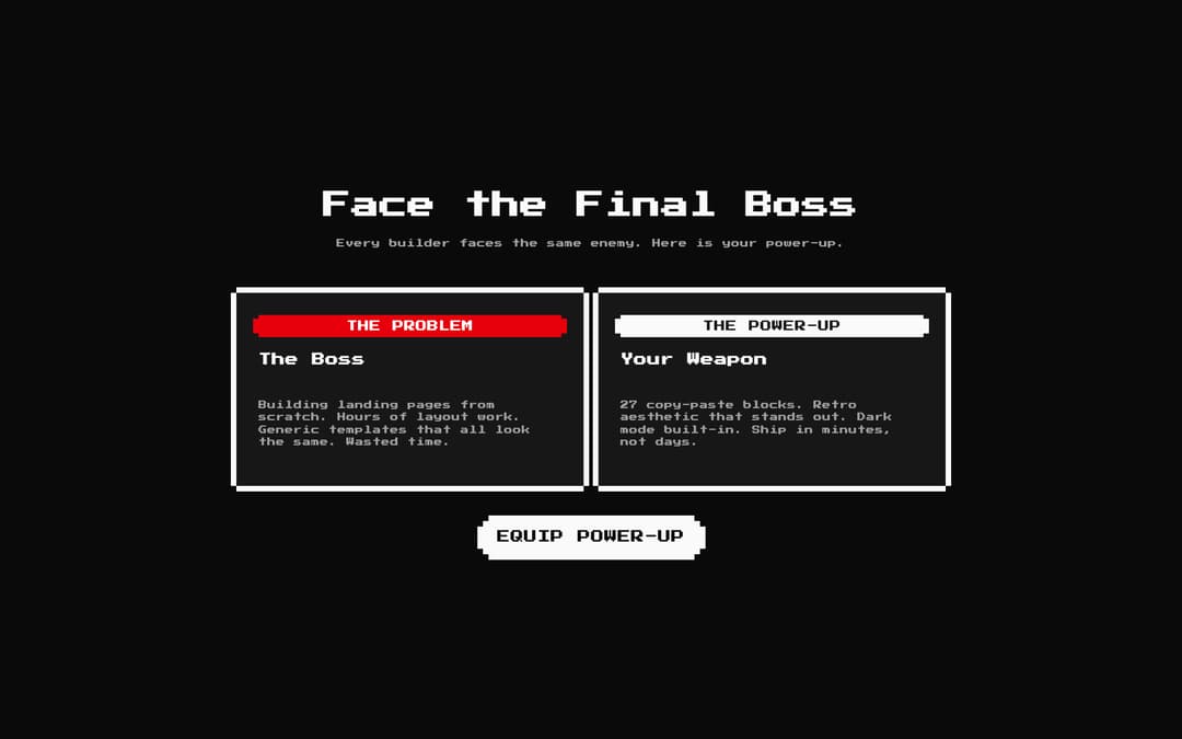 8bit Boss Fight CTA preview