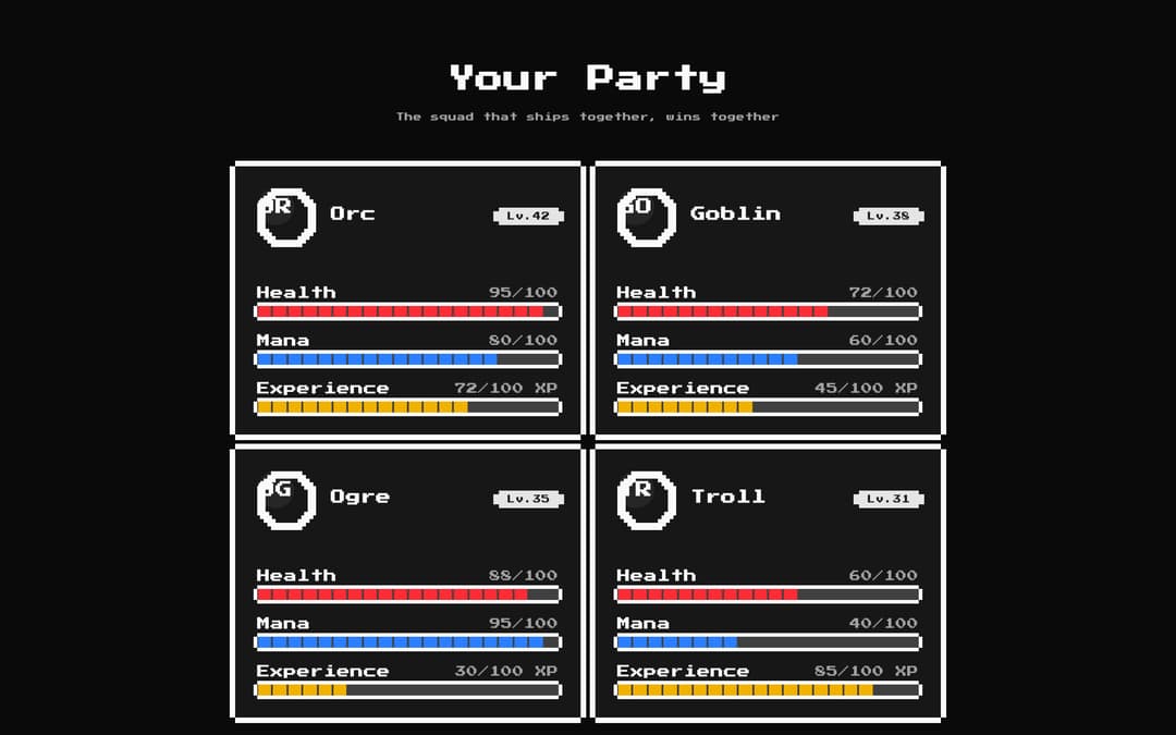 8bit Party Grid preview