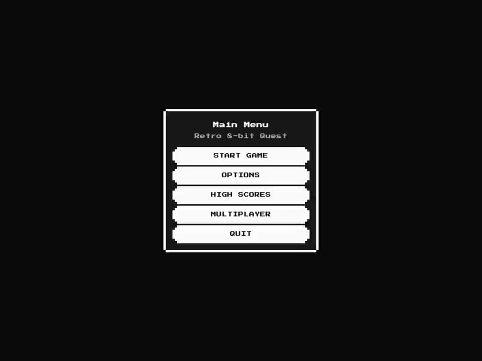 8bit Main Menu preview