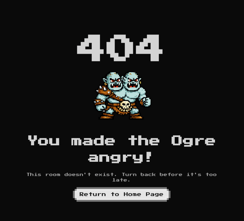 8bit 404 Page preview