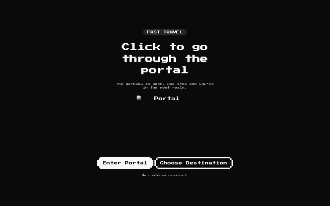 8bit Portal Transition preview