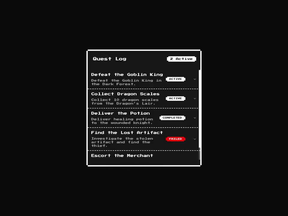 8bit Quest Log preview