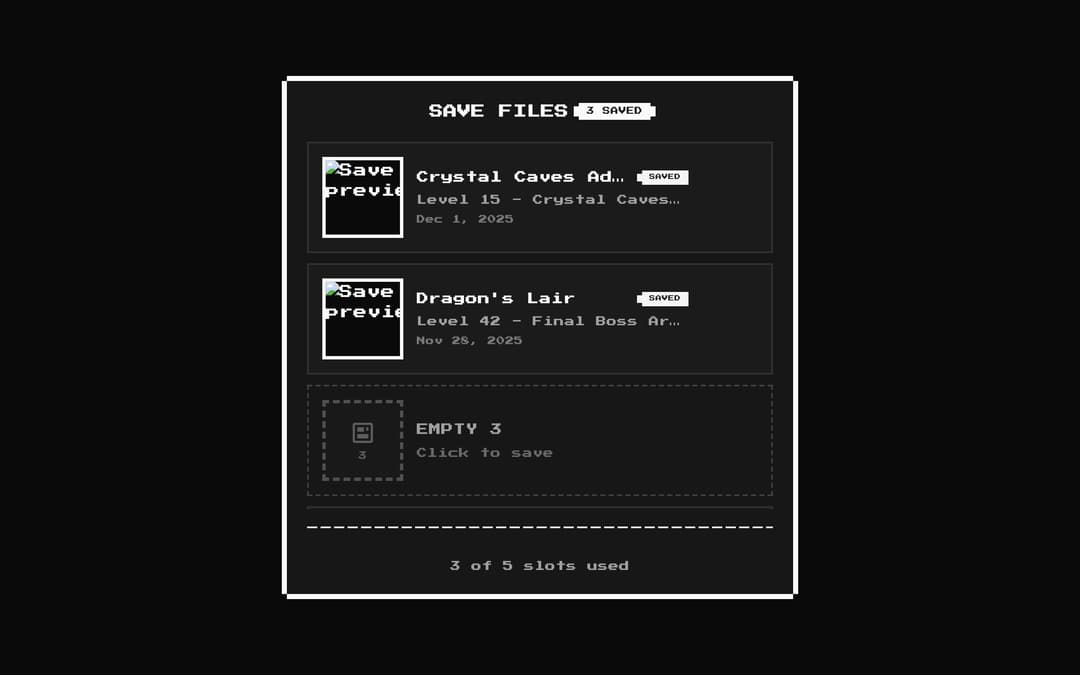 8bit Save Slots preview