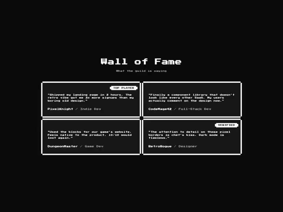 8bit Social Proof Testimonials preview