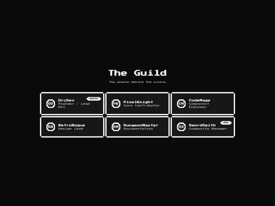 8bit Team Grid preview