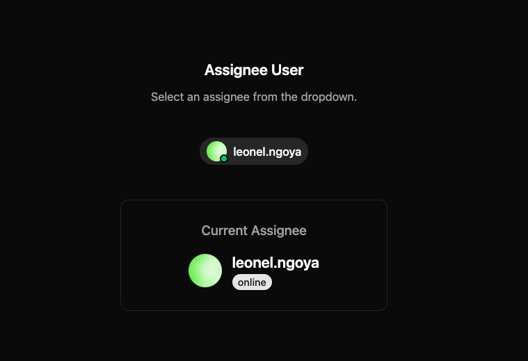 Assignee User preview