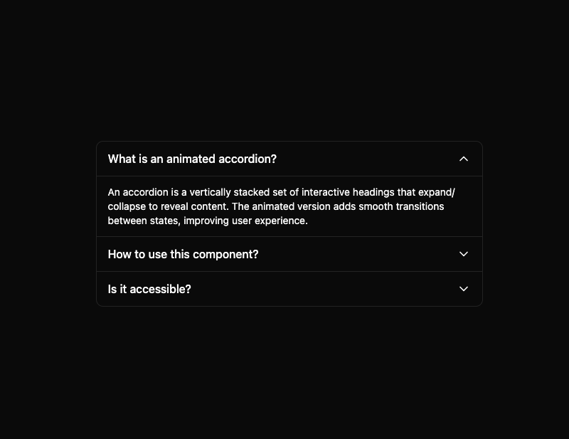Basic Accordion preview