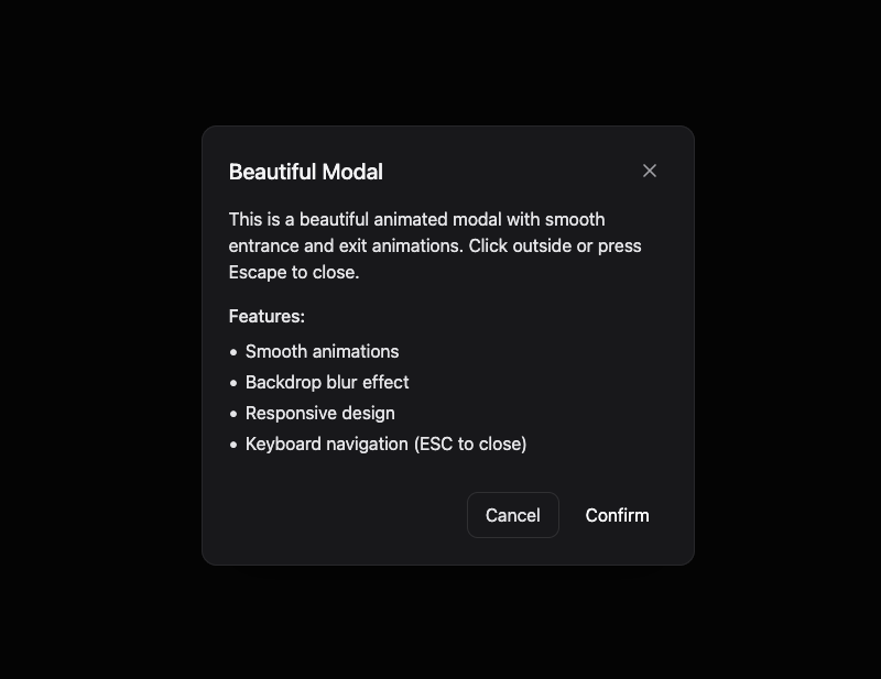 Basic Modal preview