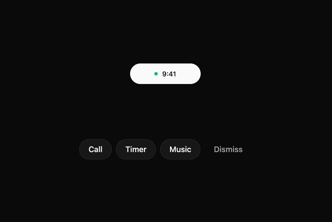 BeUI Dynamic Island preview