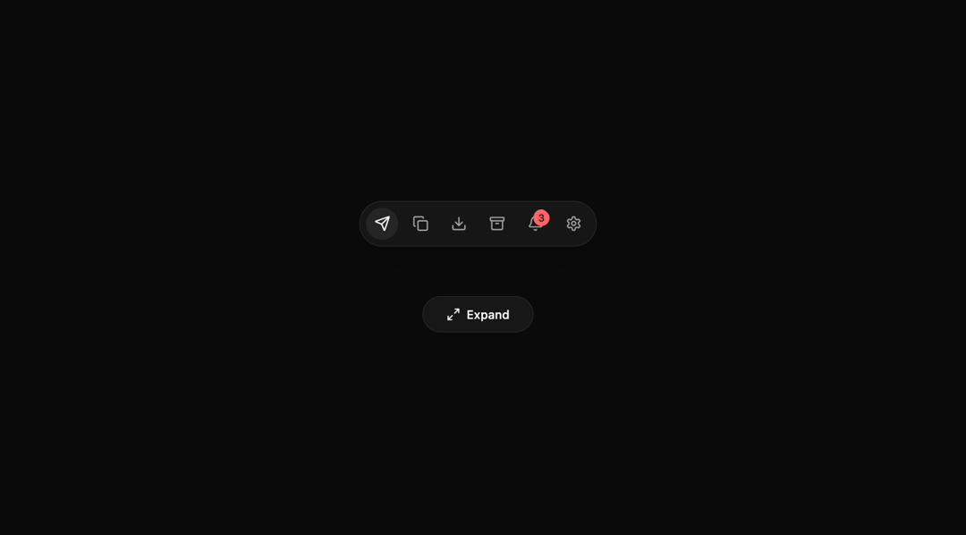 BeUI Expanable Action Bar preview
