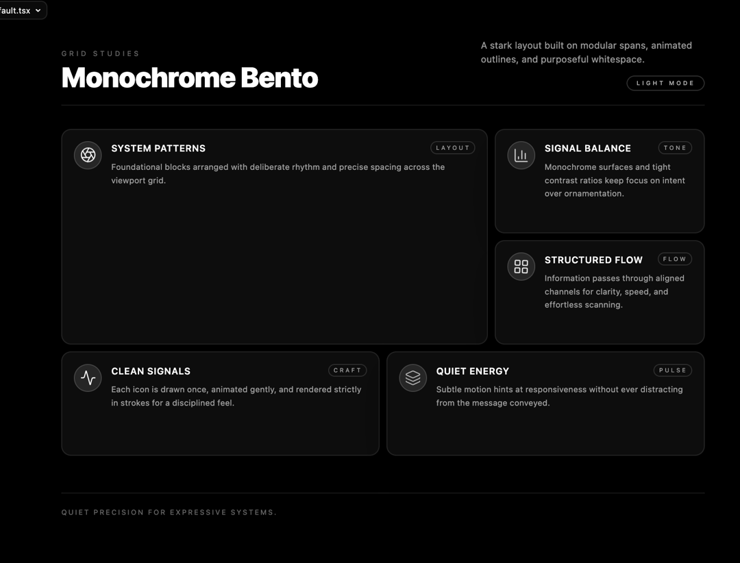 Bento Monochrome preview