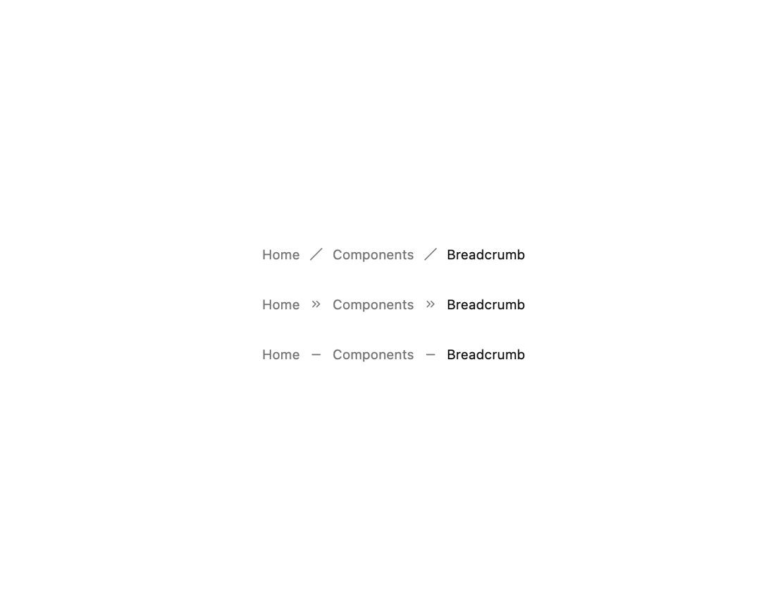 Breadcrumb preview
