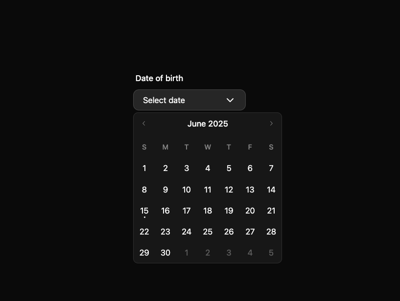 Calendar Date Picker preview