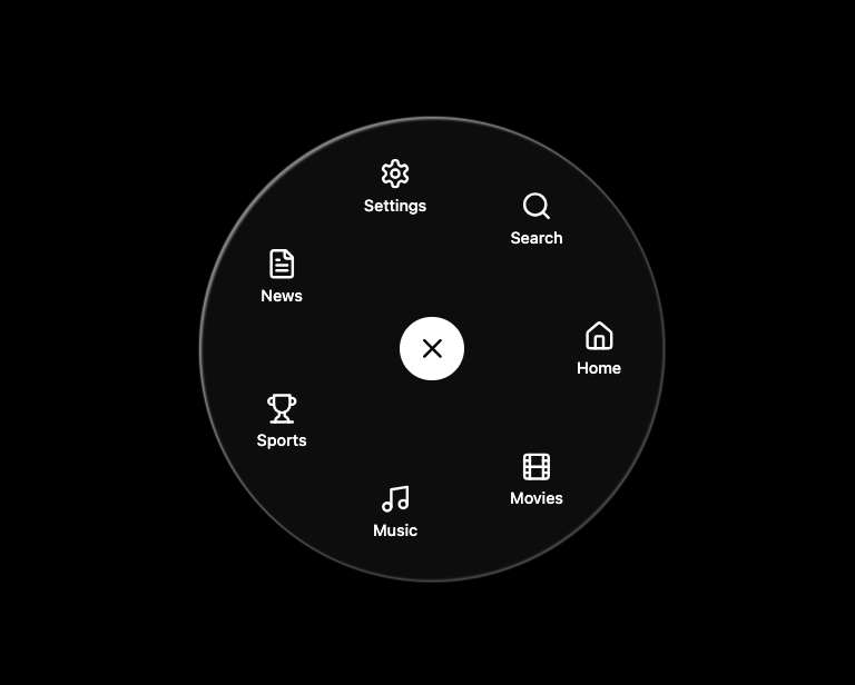 Cicular Navigation Bar preview
