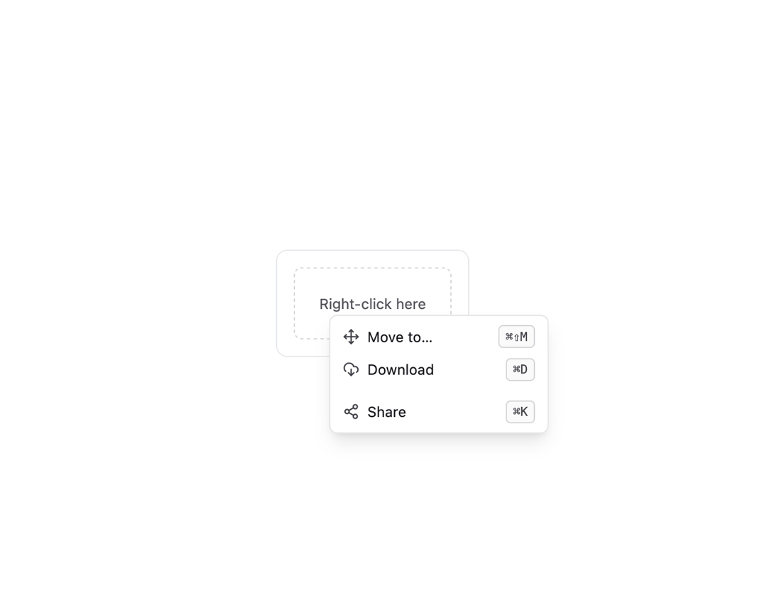 Context Menu preview