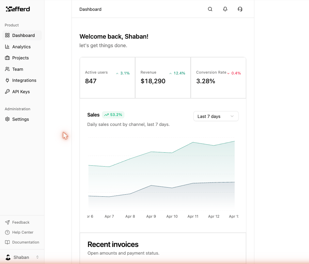 Dashboard preview