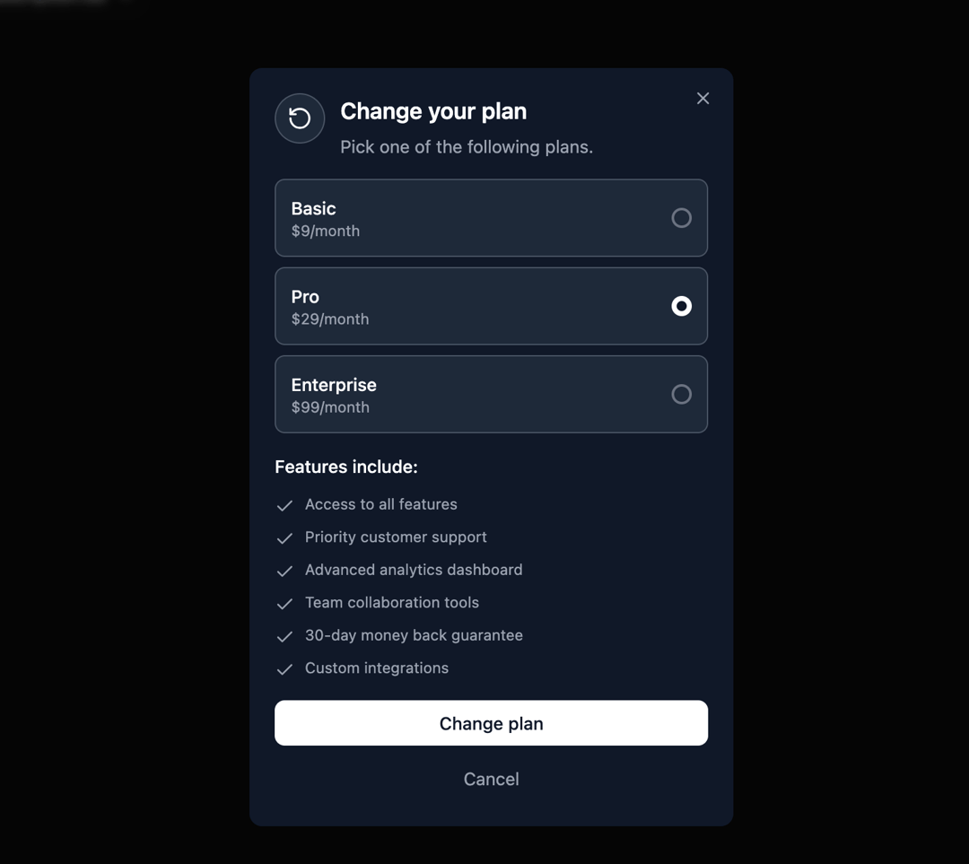 Dialog preview