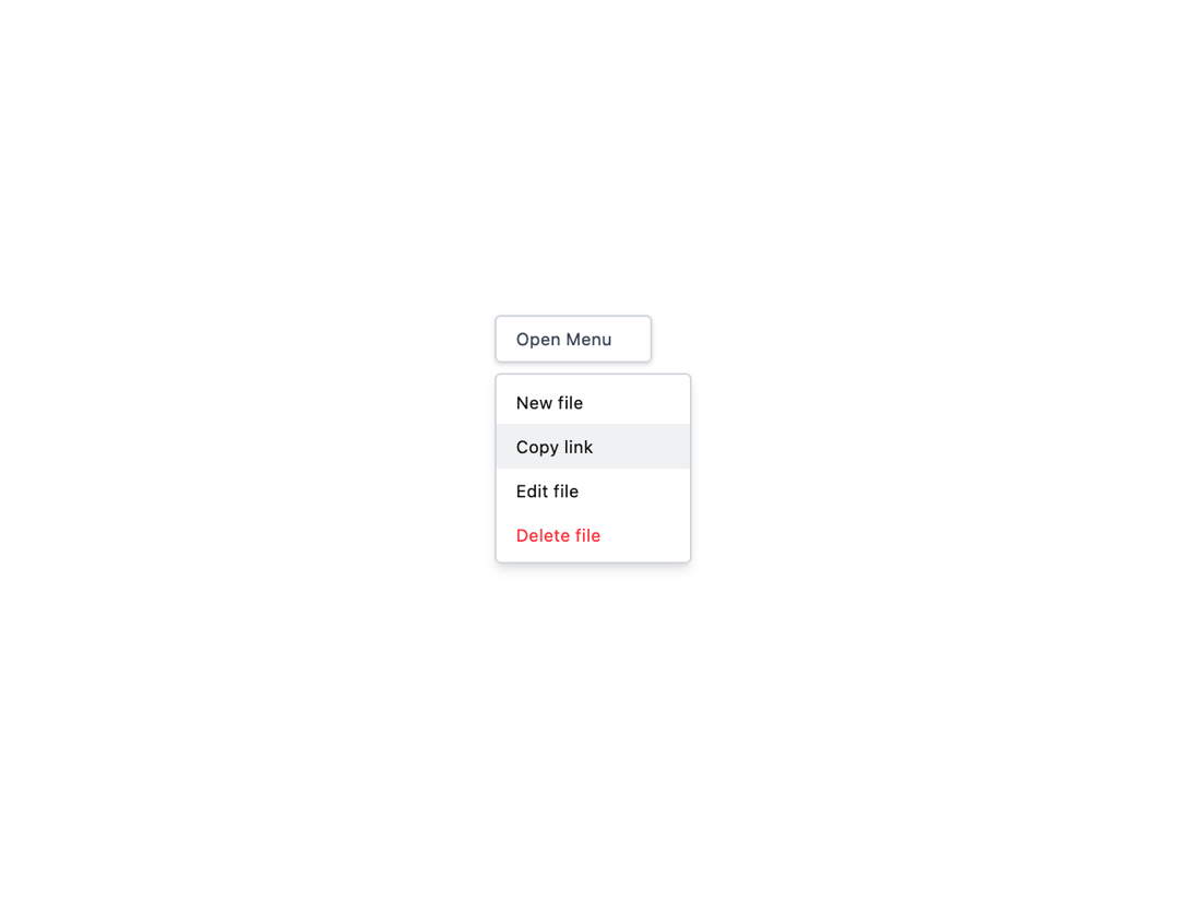 Dropdown Menu preview