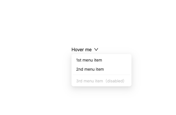Dropdown preview