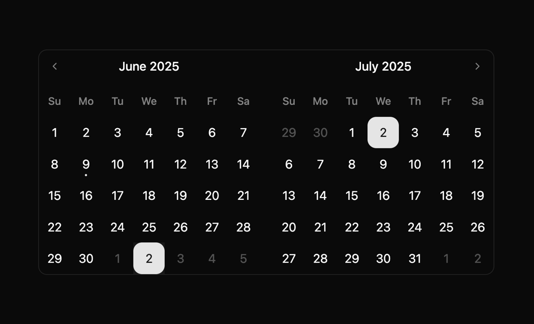 Dual Calendar preview