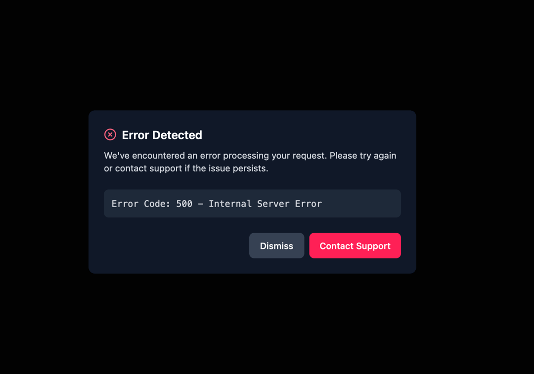 Error Alert Dialog preview