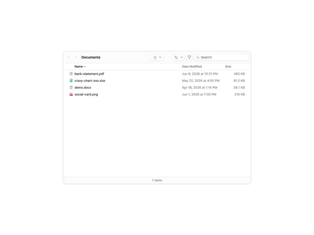 File System (Finder) preview