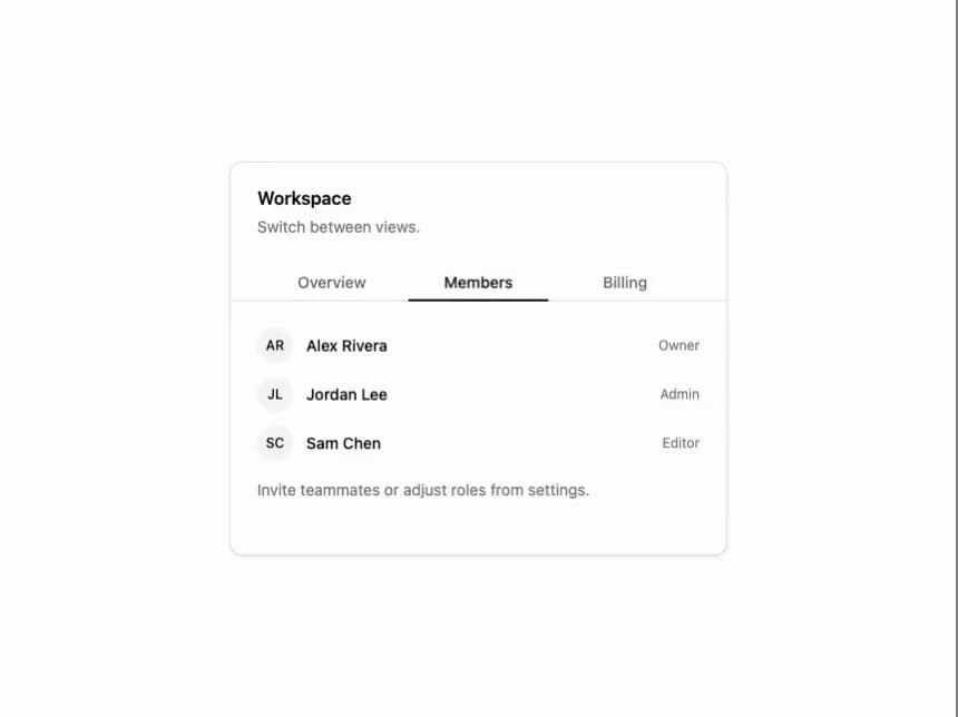 Flexnative Tabs preview