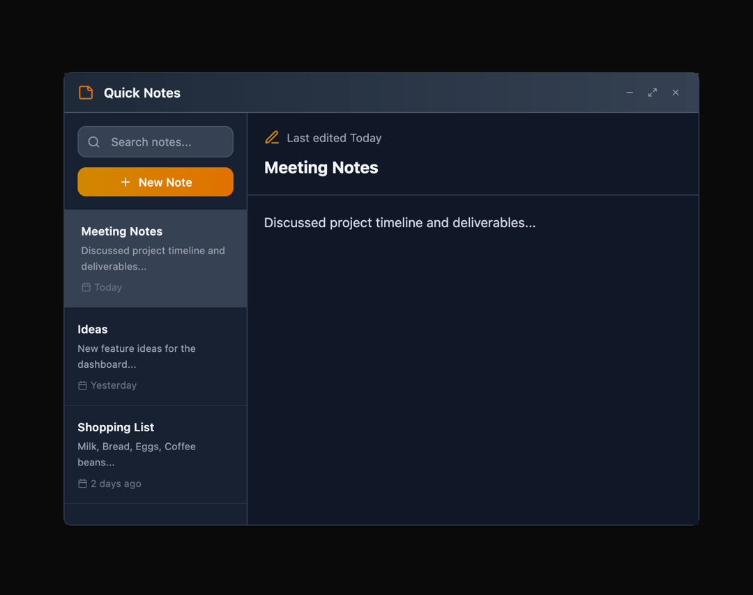 Floating Panel preview