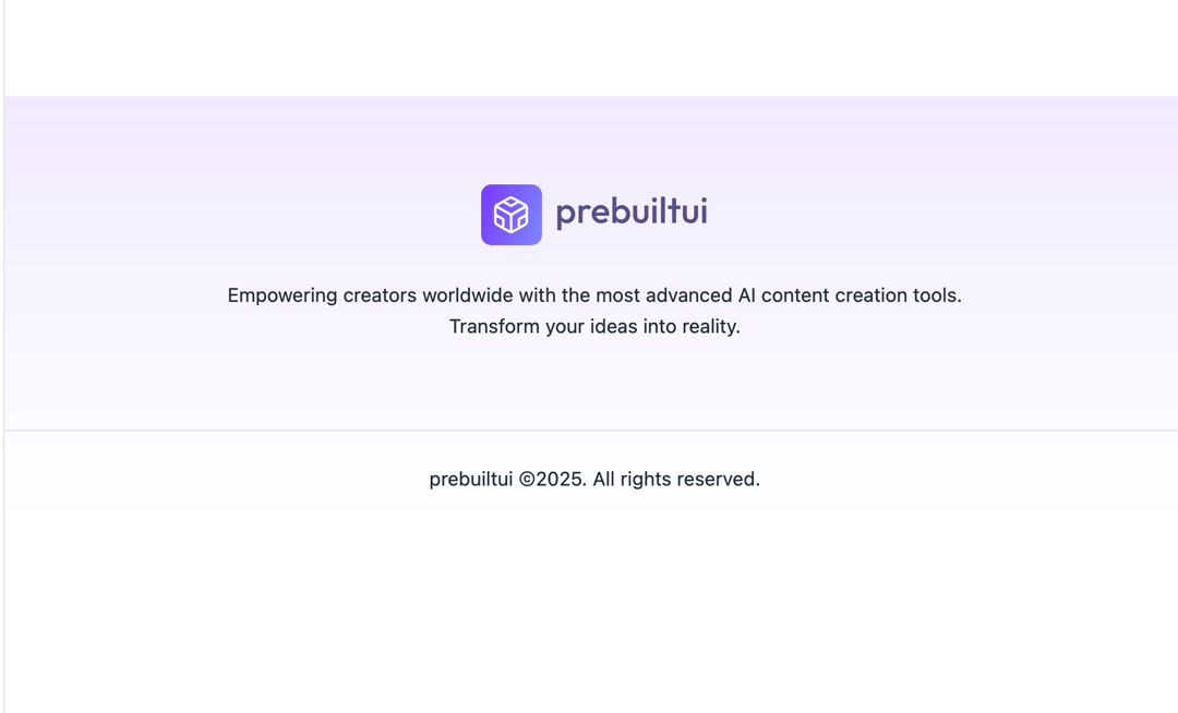 Footer preview
