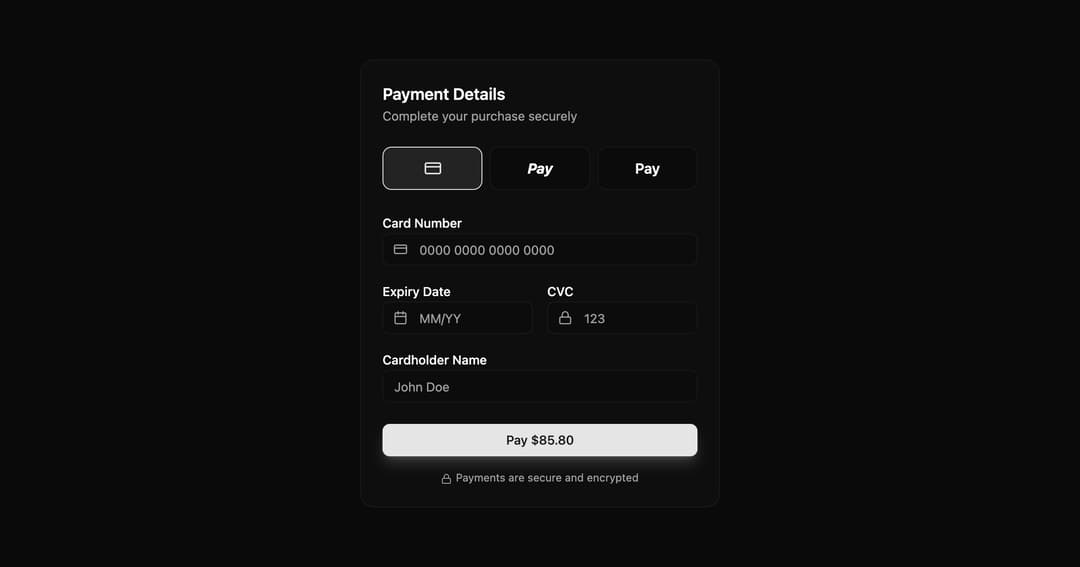 Glass Checkout Card preview