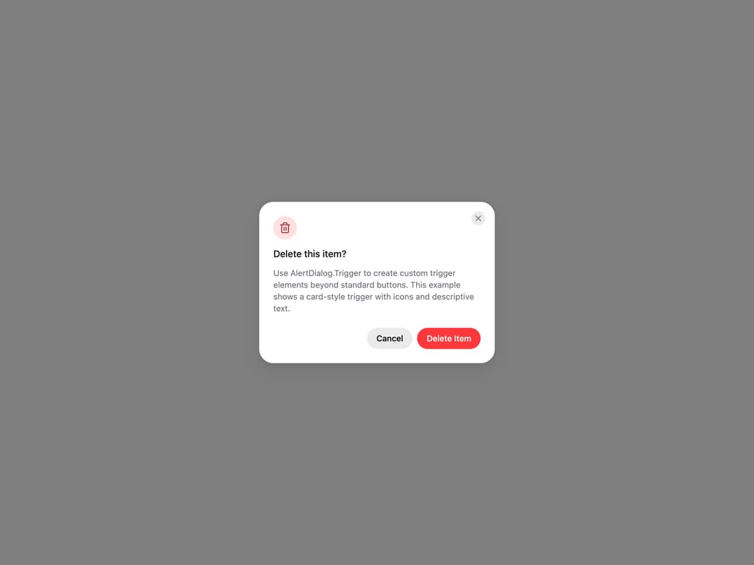 HeroUI AlertDialog preview