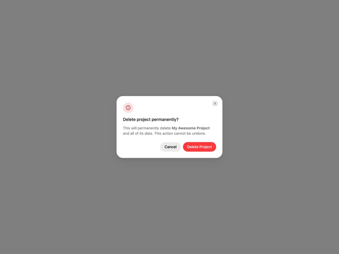 HeroUI AlertDialog preview