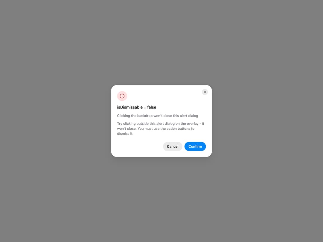 HeroUI AlertDialog preview