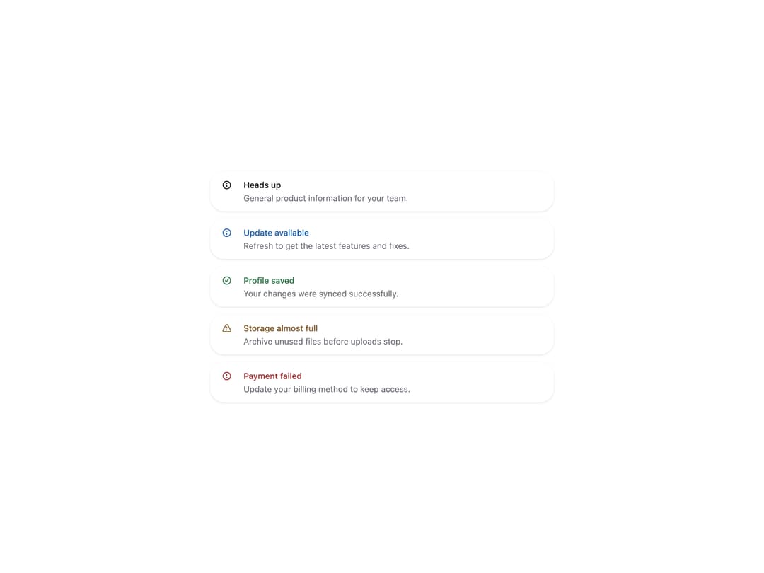 HeroUI Alert preview