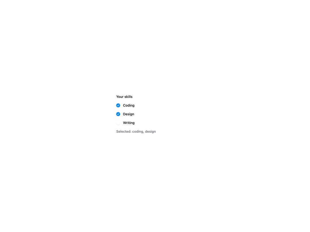 HeroUI Checkbox Group preview