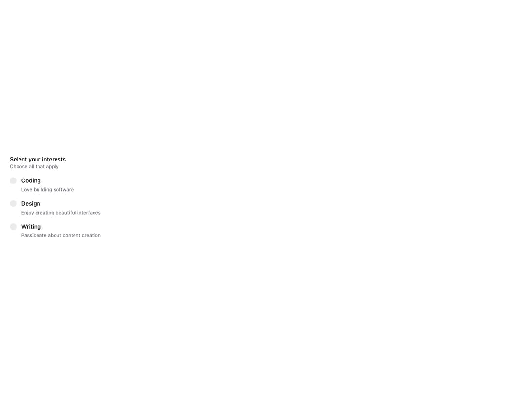 HeroUI Checkbox Group preview