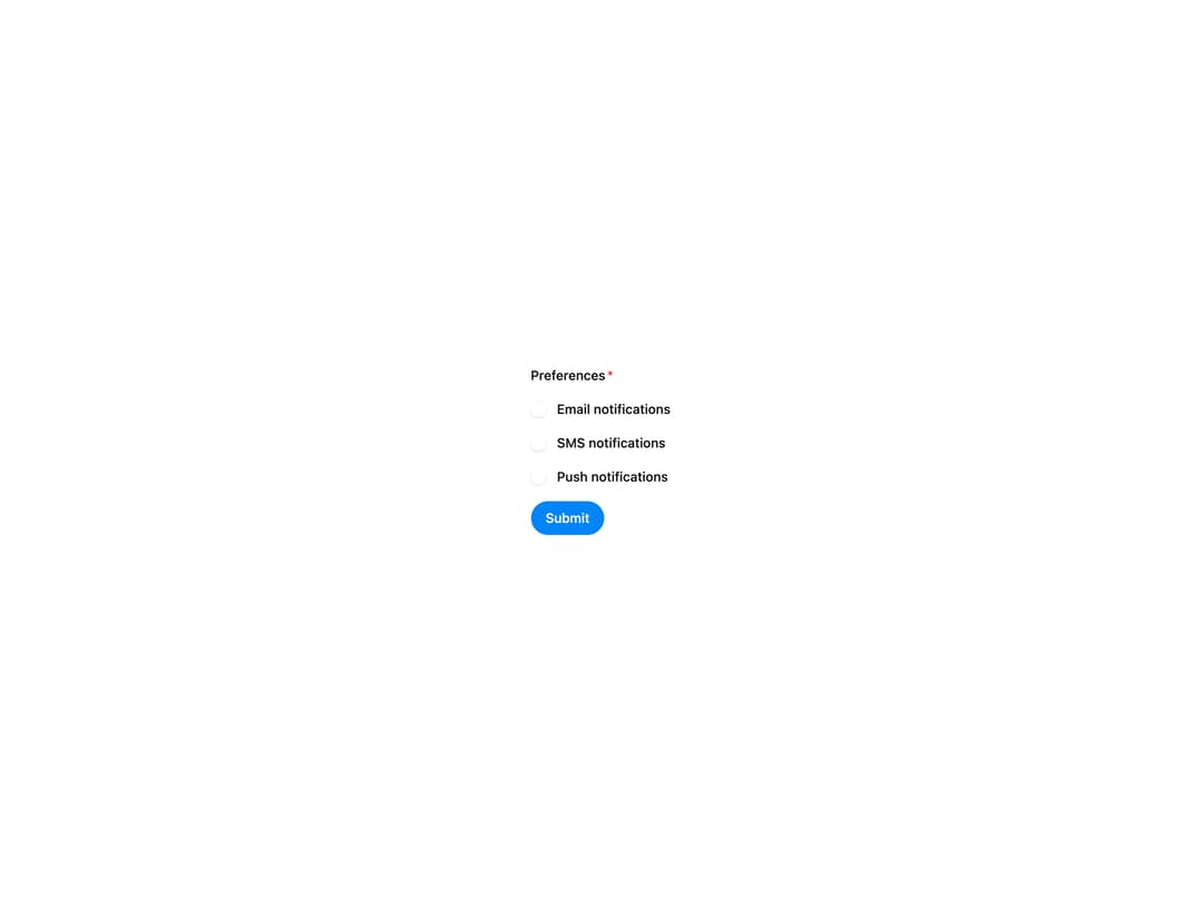 HeroUI Checkbox Group preview