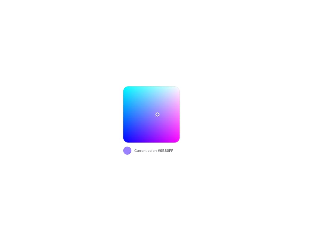 HeroUI Color Area preview