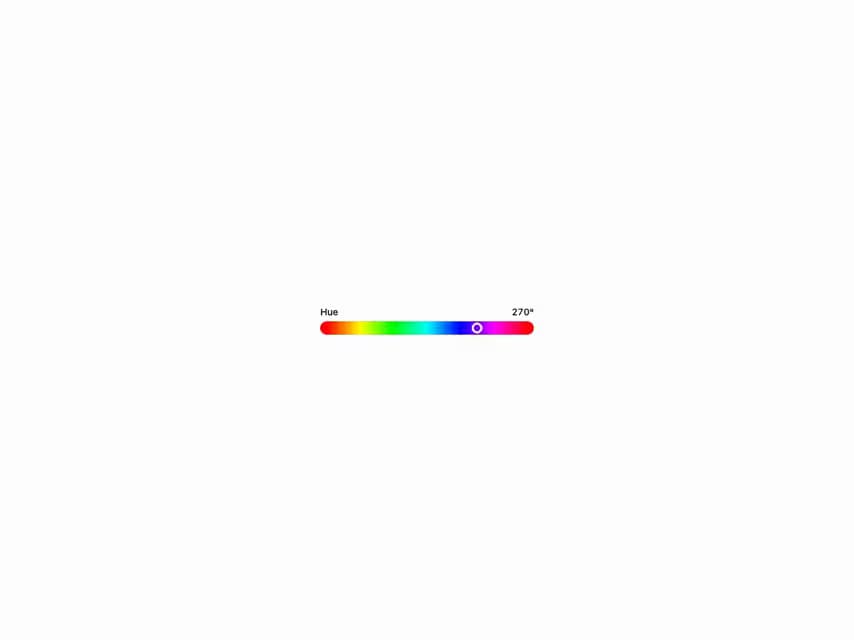 HeroUI Color Slider preview