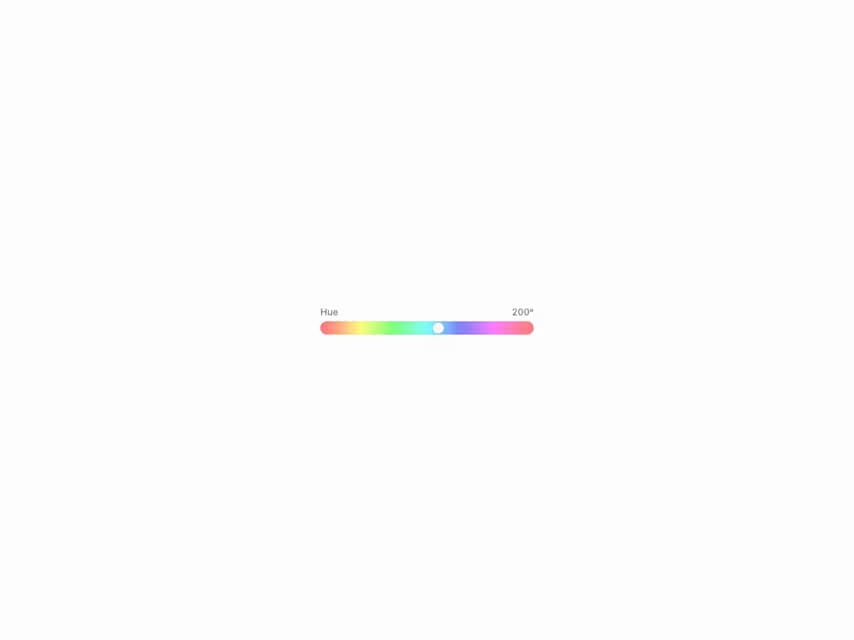 HeroUI Color Slider preview