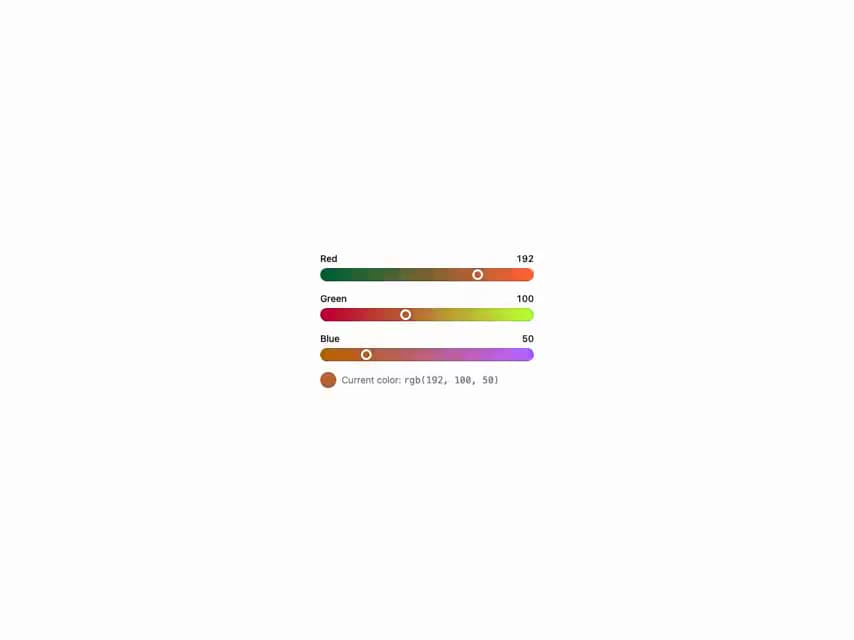 HeroUI Color Slider preview